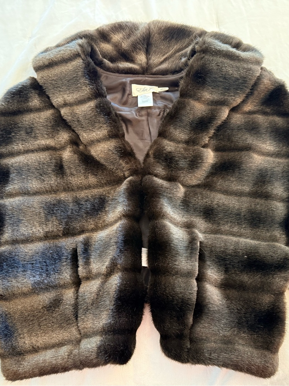 Eliza J Brown Faux Fur Cape - Picture 2 of 6